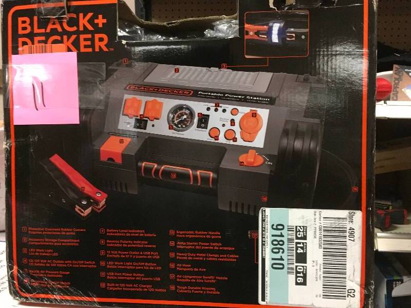 BLACKDECKER 500-Watt Portable Power Station  in good condition