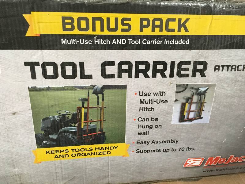 MoJack Hitch Plus 3 in. Multi-Use Hitch Attachment and 26 in. Tool Carrier in good condition