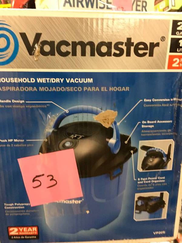 Vacmaster 2.5-gal. WetDry Vacuum with Blower Function in good condition