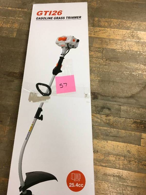2-Cycle 26 cc Curved Shaft Gas String Trimmer and Brush Cutter in good condition