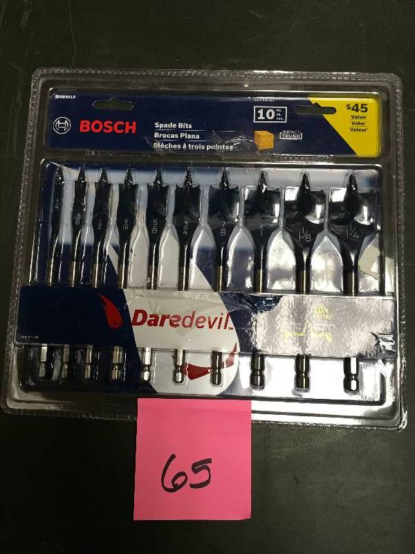 Bosch Daredevil Standard Spade Bit Set (10-Piece) in good condition