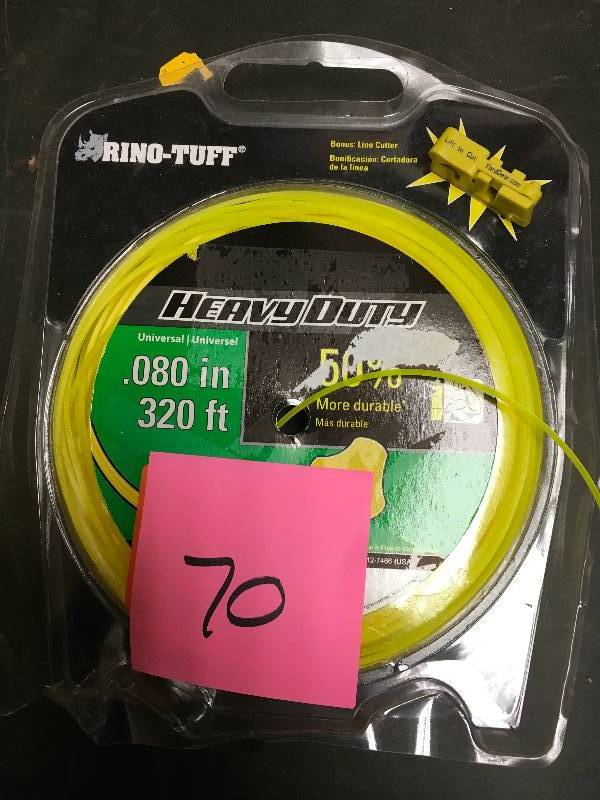 Rino-Tuff Heavy Duty 0.080 in. x 320 ft. Universal Trimmer Line in good condition