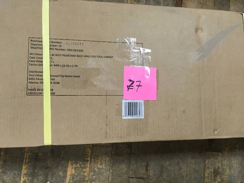Husky 46 in. Pegboard Back Wall for Mobile Workbench in good condition