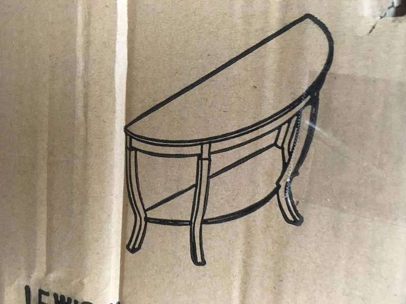 Lewis Wood Sofa Table black MH155  in good condition