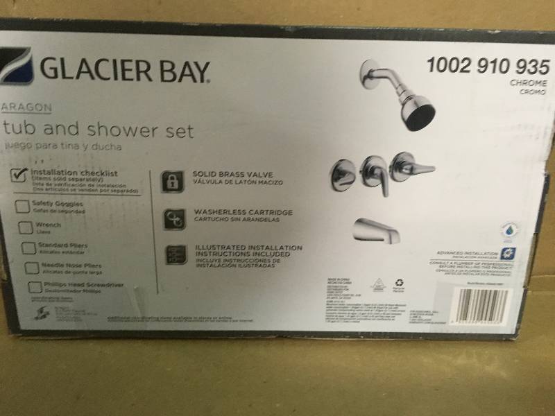 Glacier Bay Aragon 3 Handle 1 Spray Tub And Shower Faucet In