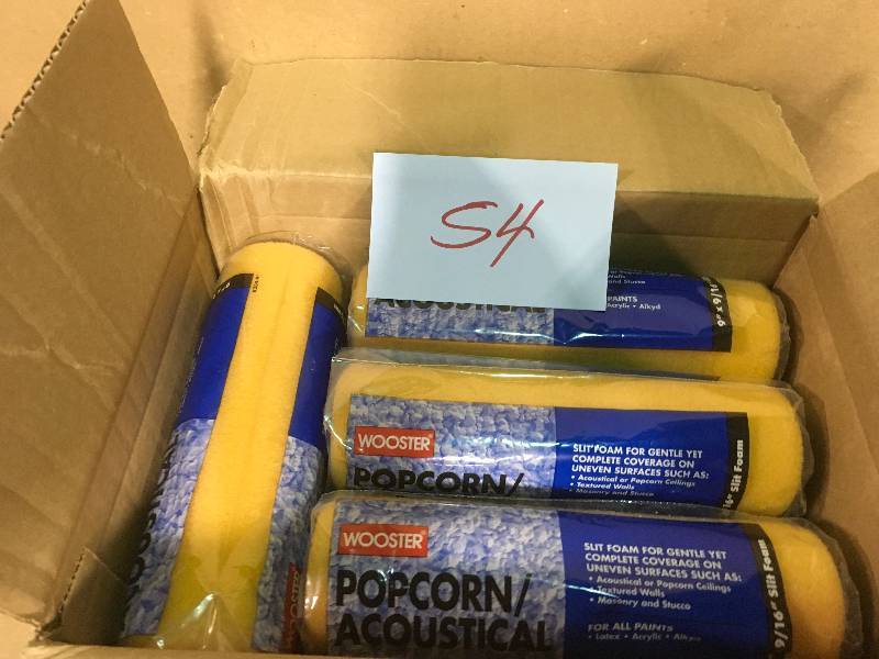 lot 54 image: Wooster 9 in. x 916 in. Acoustical Foam Roller Cover CASE in good condition