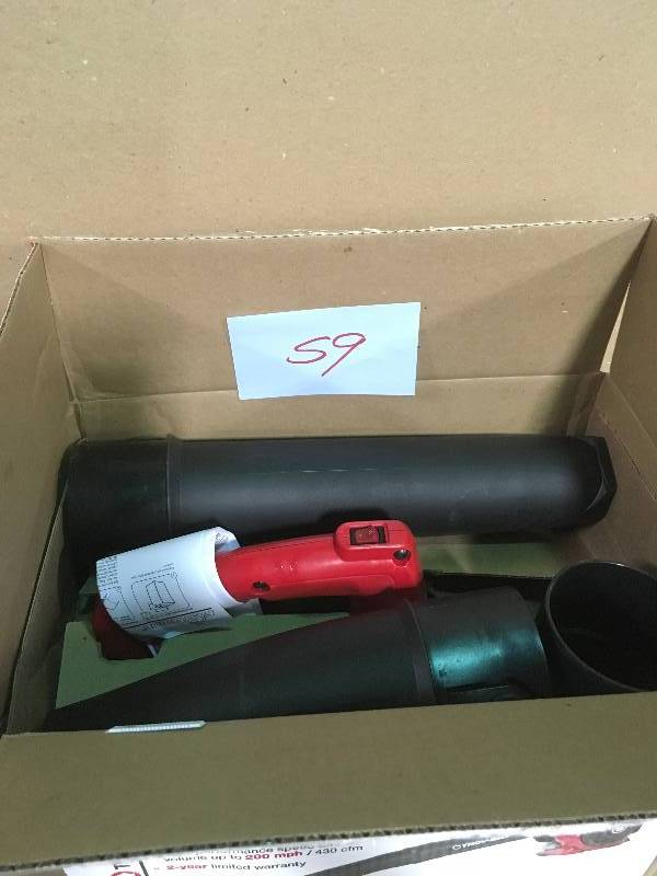 lot 59 image: Troy-Bilt 200 MPH 430 CFM 2-Cycle 25cc Gas Handheld Leaf Blower in good condition