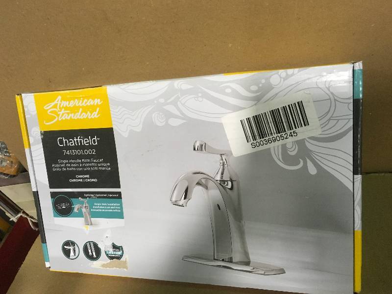 lot 92 image: American Standard Chatfield Single Hole Single-Handle Bathroom Faucet in Polished Chrome in good condition