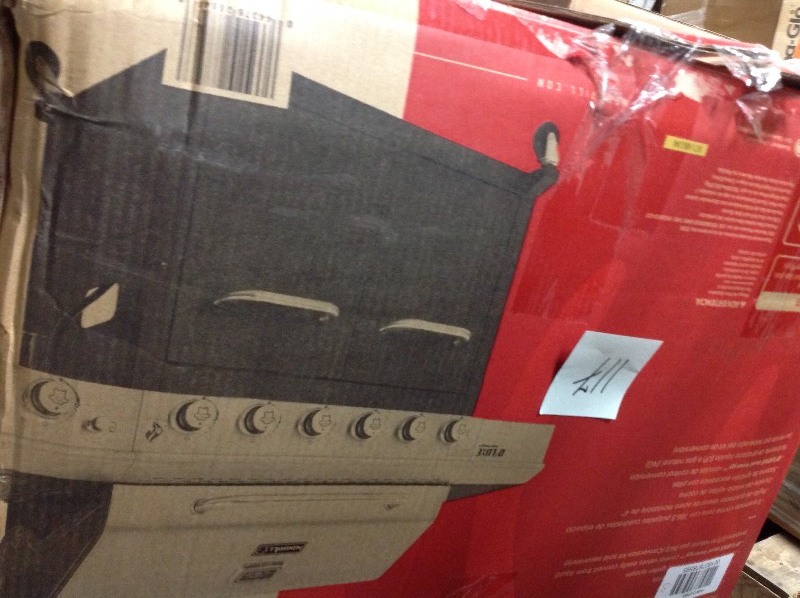 lot 117 image: Nexgrill Deluxe 6-Burner Propane Gas Grill in Black with Side Burner in good conditions