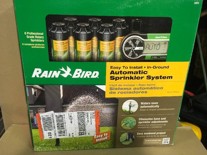 lot 14 image: Rain Bird Easy to Install In-Ground Automatic Sprinkler System not used