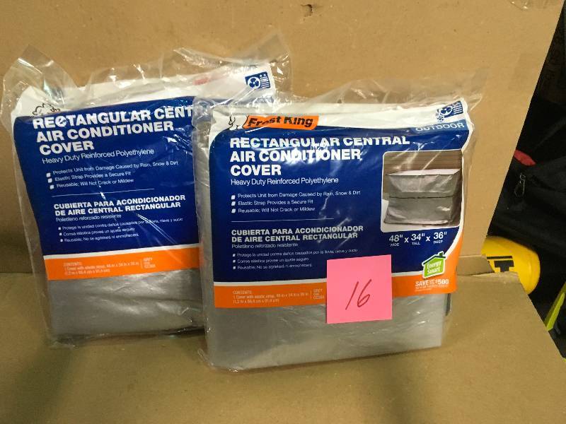lot 16 image: Thermwell Products 36 in. x 48 in. x 34 in. Central Air Conditioner Cover not used