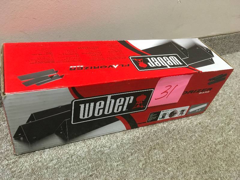 lot 31 image: Weber Porcelain-Enameled Replacement Flavorizer Bars for Spirit 200 Gas Grill (3-Pack) not used
