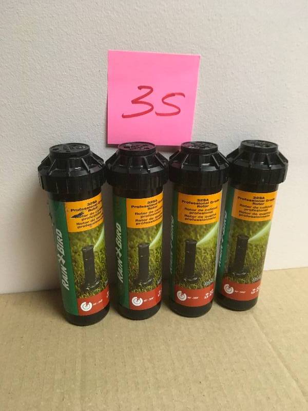 lot 35 image: Rain Bird 32SA Rotor Sprinkler Heads (4-Pack)  not used