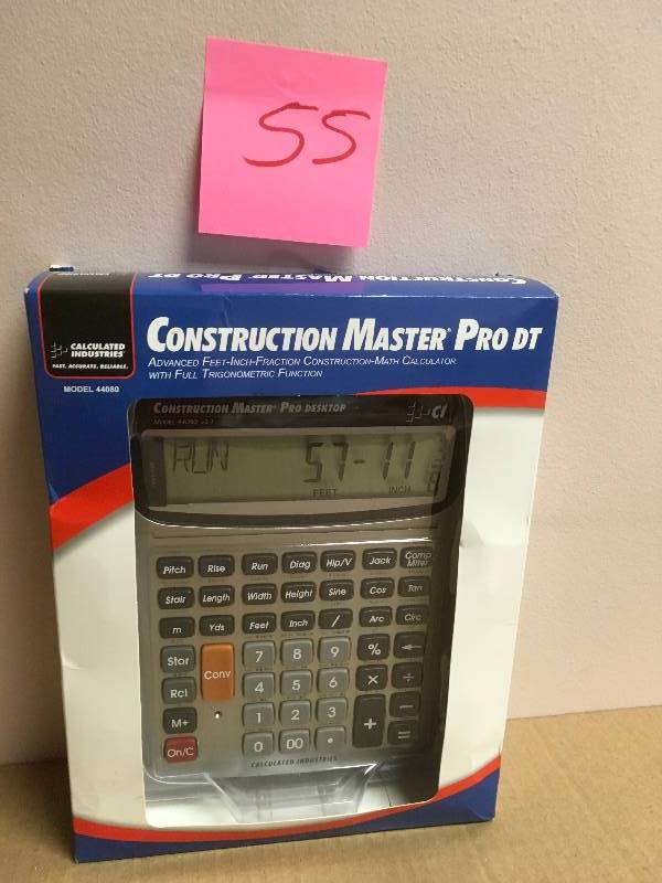lot 55 image: Calculated Industries Construction Master Pro Desktop with Full Trigonometric Function  in good condition