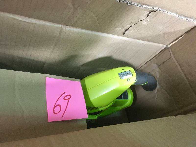 lot 69 image: RYOBI ONE 150 MPH 200 CFM 18-Volt Lithium-Ion Hybrid Leaf BlowerSweeper - Battery and Charger Not Included  in good condition