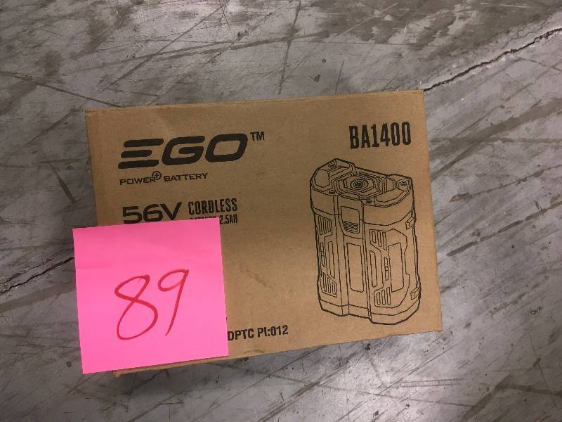 lot 89 image: 56-Volt 2.5 Ah Battery with Fuel Gauge by EGO  in good condition