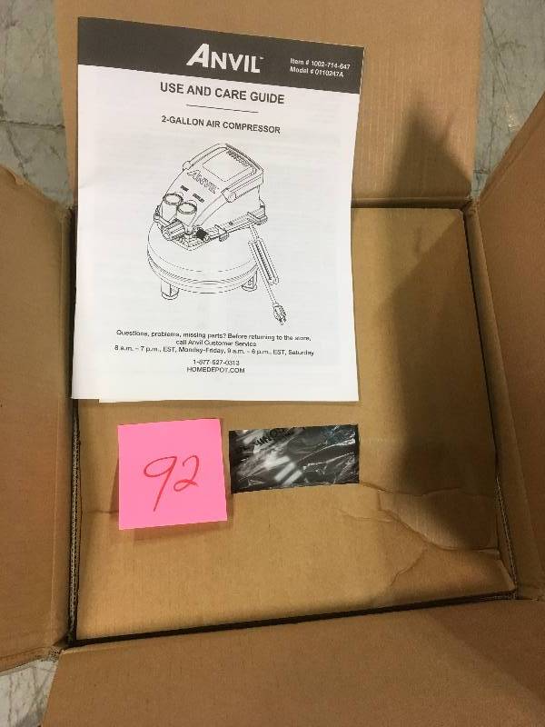 lot 92 image: ANVIL 2G Pancake Air Compressor  in good condition
