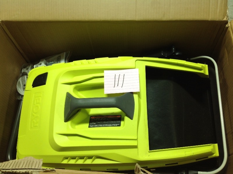 lot 111 image: RYOBI 16 in. 13 Amp Corded Electric Walk Behind Push Mower in good conditions