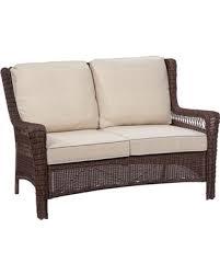 cambridge brown wicker loveseat