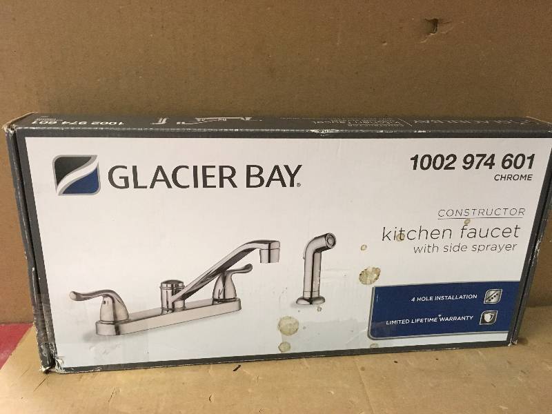 Glacier Bay Constructor 2 Handle Standard Kitchen Faucet With Side