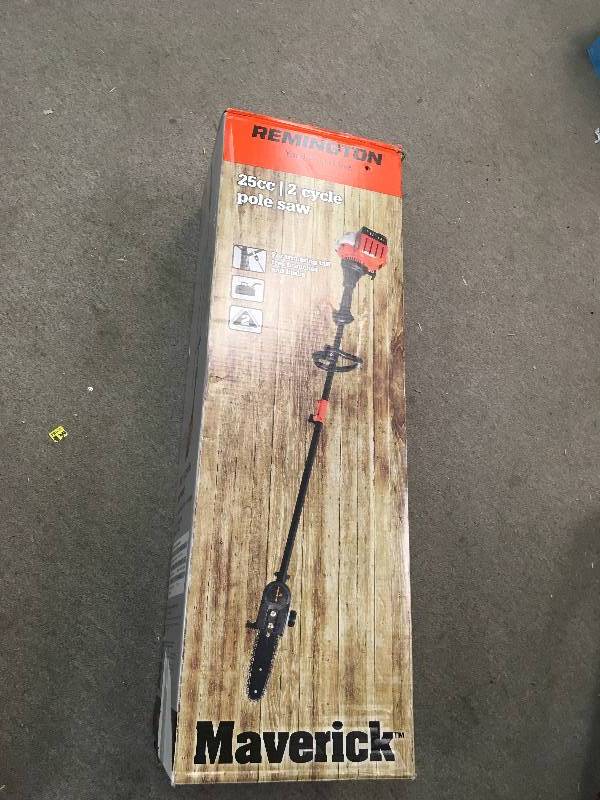 lot 24 image: Remington Maverick 8 in. 25cc 2-Cycle Attachment Capable Gas Pole Saw with Automatic Chain Oiler
