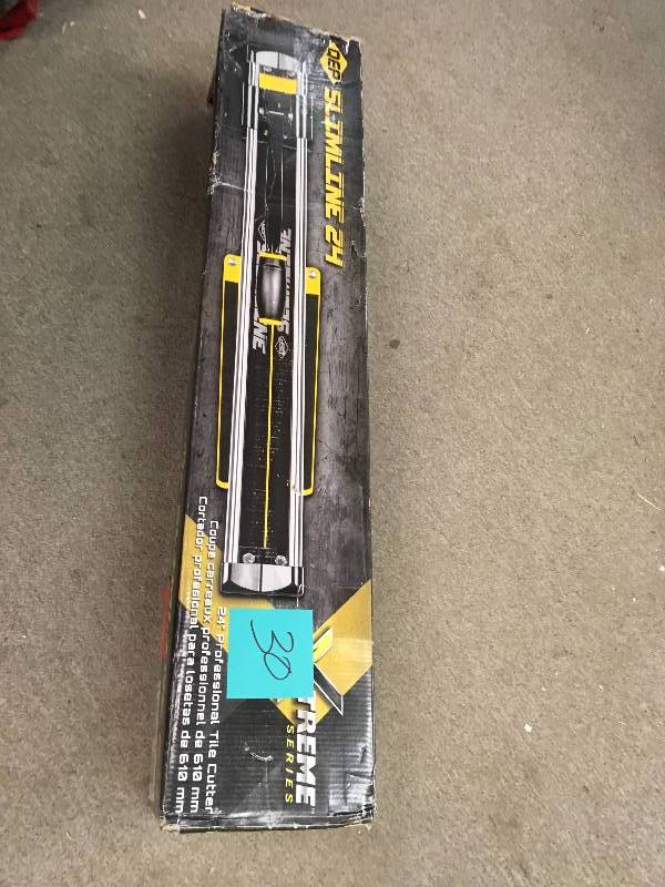 lot 30 image: QEP 24 in. Professional Slimline Tile Cutter USED MISSING GUIDE