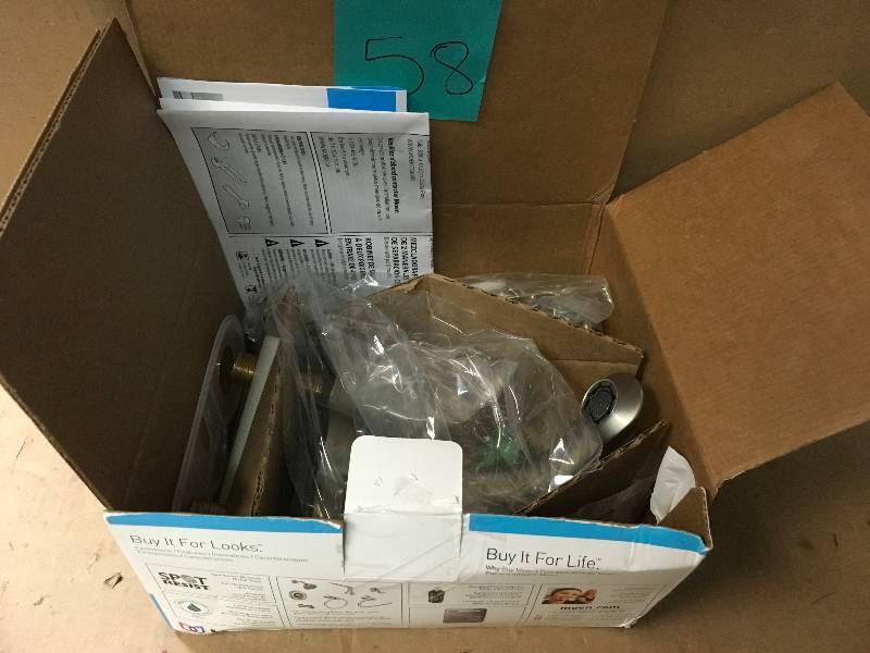 lot 58 image: MOEN Darcy 4 in. Centerset 2-Handle Bathroom Faucet in Spot Resist Brushed Nickel not used
