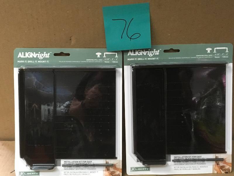 lot 76 image: Liberty Align Right Cabinet Hardware Installation Template Set in good condition
