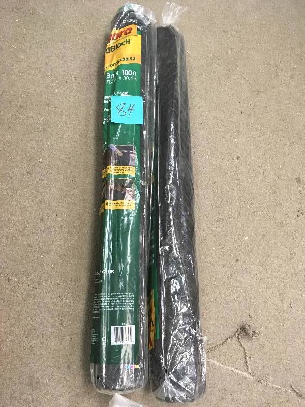 lot 84 image: Vigoro 3 ft. x 100 ft. WeedBlock Weed Barrier Landscape Fabric with Microfunnels not used