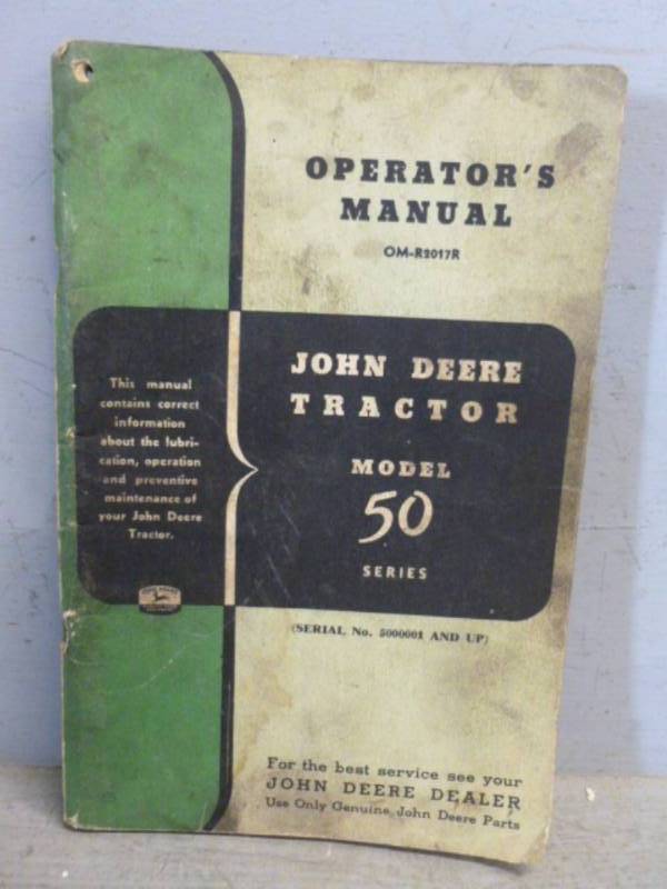 lot 148 image: Vintage John Deere Manual