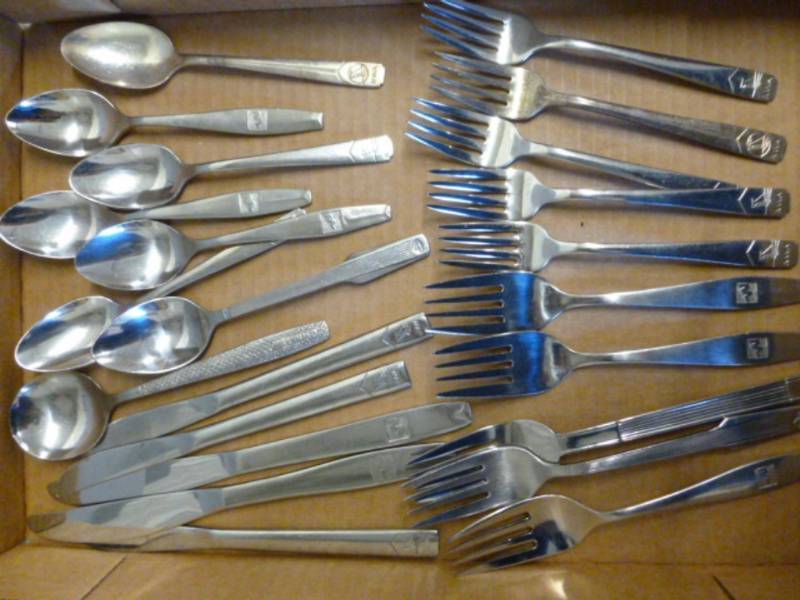 lot 156 image: Vintage Airline Flatware