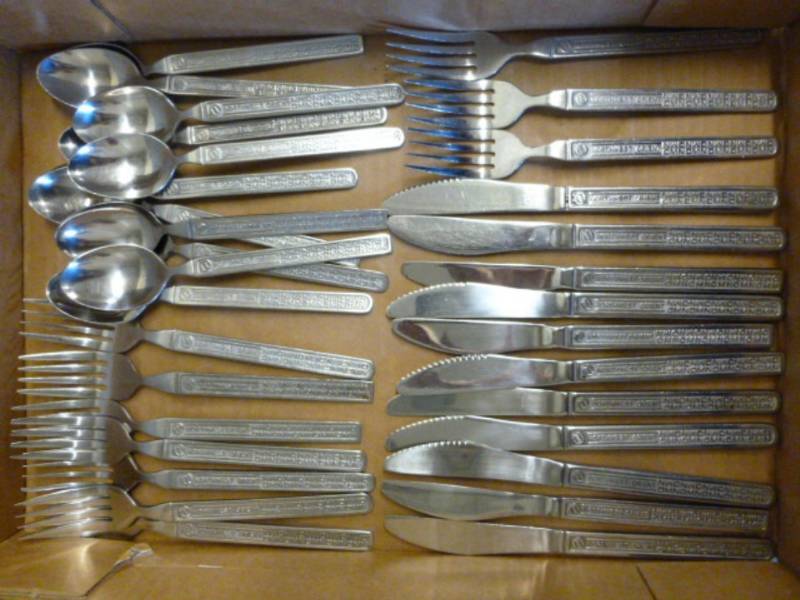 lot 158 image: Vintage Airline Flatware