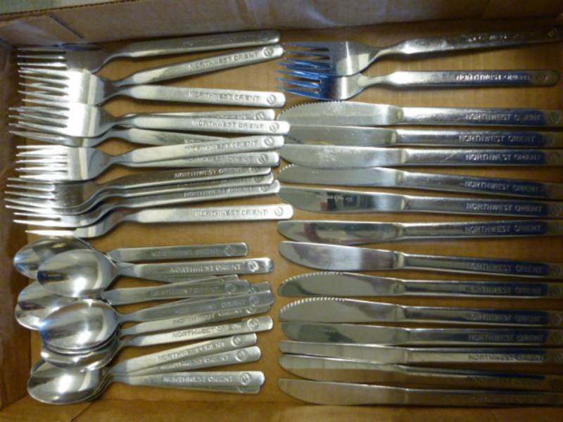 lot 159 image: Vintage Airline Flatware