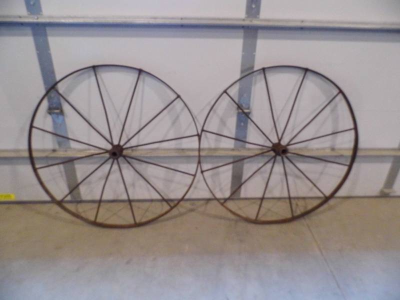 Lot of 2 Antique Wheels