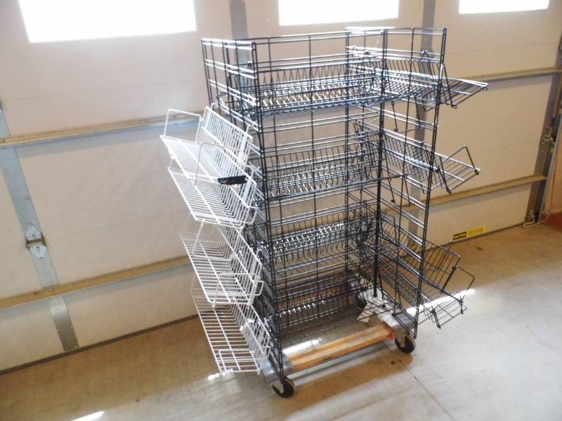 Black Rolling Store Fixture