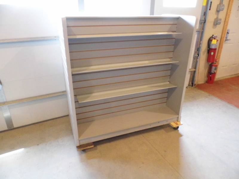 Grey Rolling Store Fixture