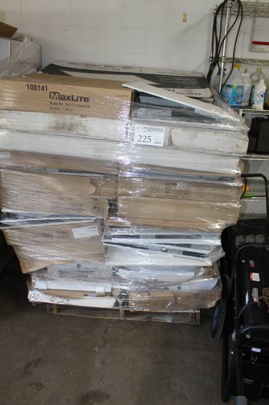 lot 225 image: Lot of (20) LED Troffer Lights VT-THP24-35W-840, MaxLite MLVT2203640SB, LiFud LED Driver LF-GMD045YS0900U, 2x4ft. LED Panels 35W50W70W