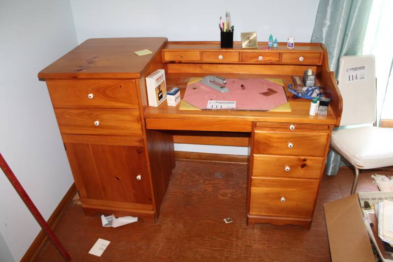 lot 111 image: Wood Office Desk