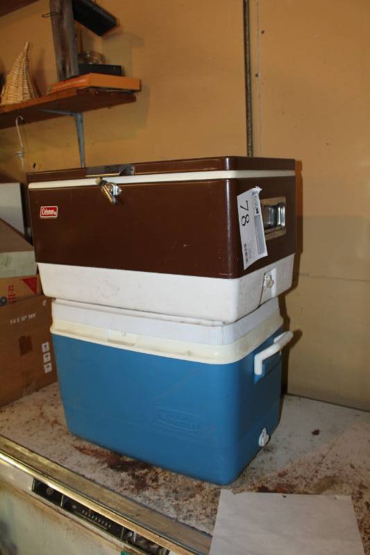 lot 78 image: Lot of (2) Coleman, Rubbermaid Ice Chests