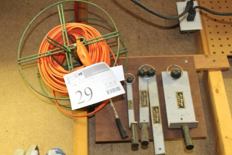 lot 29 image: Extension Cords, Extension Cord Reels, Lil Sharpy 5-Piece Sanders
