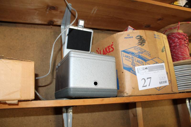 lot 27 image: Electrical, Two Wire Spools, Spool of Electrical Wiring, Electrical Outlet Boxes, Stop and Tail Light, Misc.