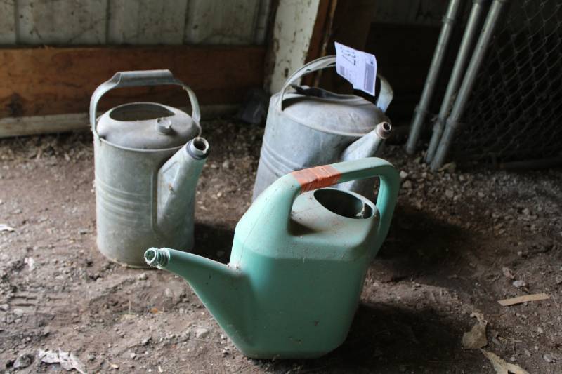 lot 337 image: Lot of (3) MetalPlastic Water Cans