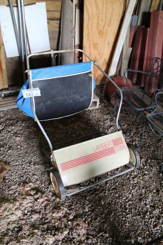 lot 342 image: Lambert Titan Manual Push Leaf Sweeper