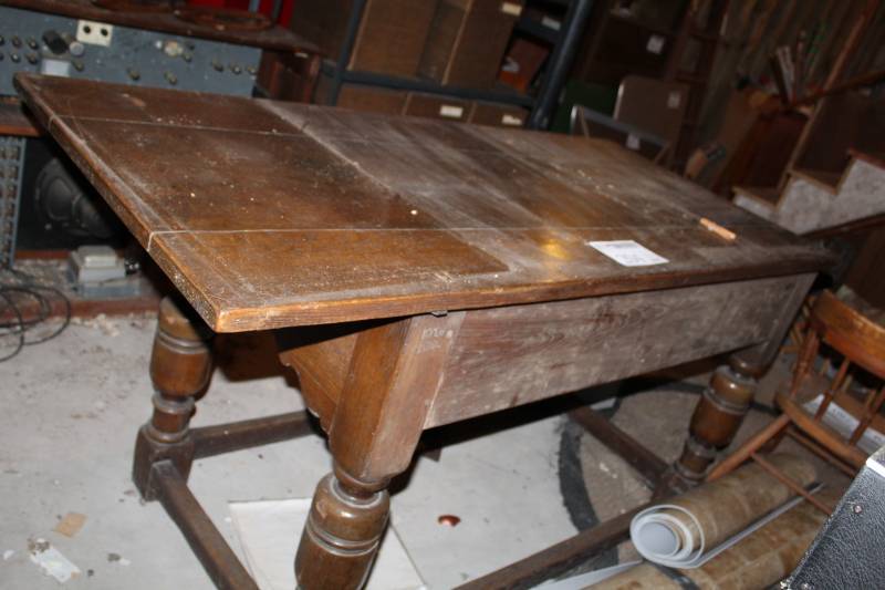 lot 204 image: Wood Table with Drawer