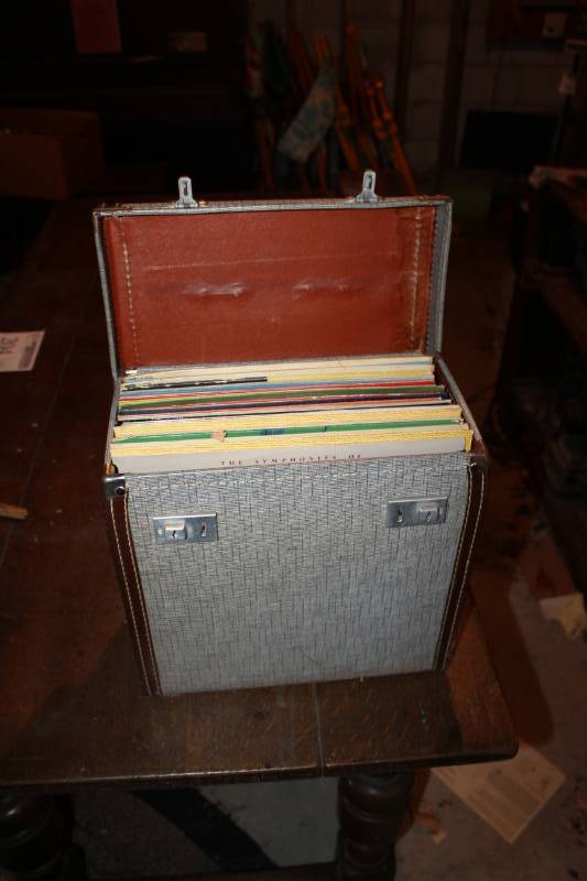 lot 212 image: 12in. LP Records and Record Sleeves, Record Box