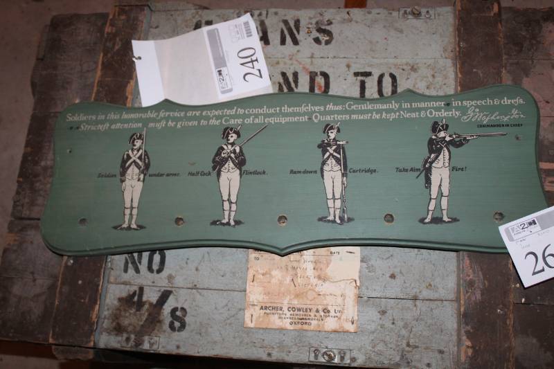 lot 260 image: Soldiers Conduct Wood Mural