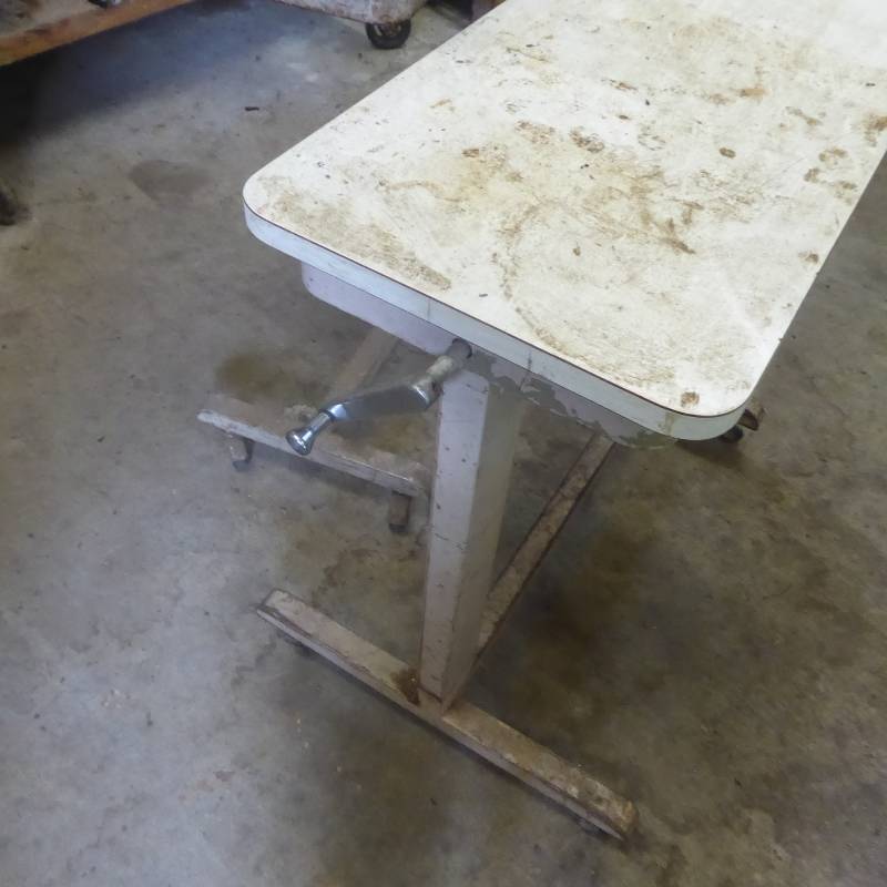 lot 33 image: Lot of Two Adjustable Rolling Work Tables
