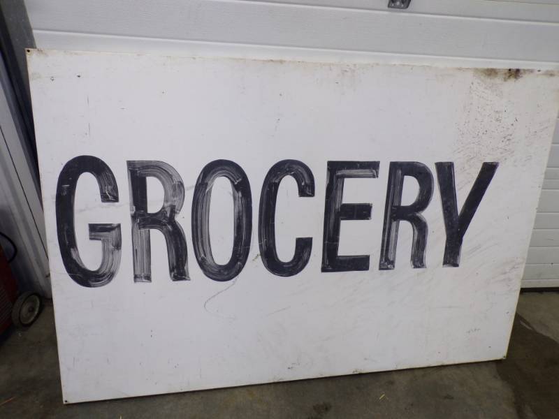 lot 51 image: Large Metal Sign 44 x 66