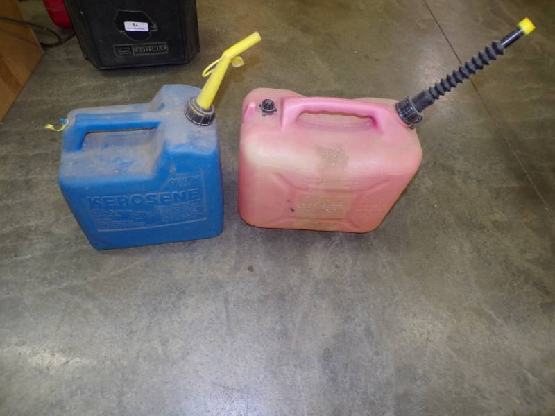 lot 76 image: Pair of Plastic Gas Cans