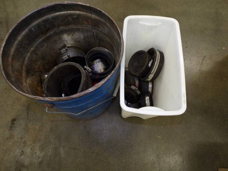 lot 138 image: Pail of Compression Plumbing Fittings